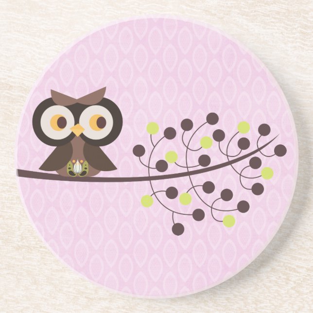 Forest Uggla Woodland Hoot Night Underlägg (Framsidan)