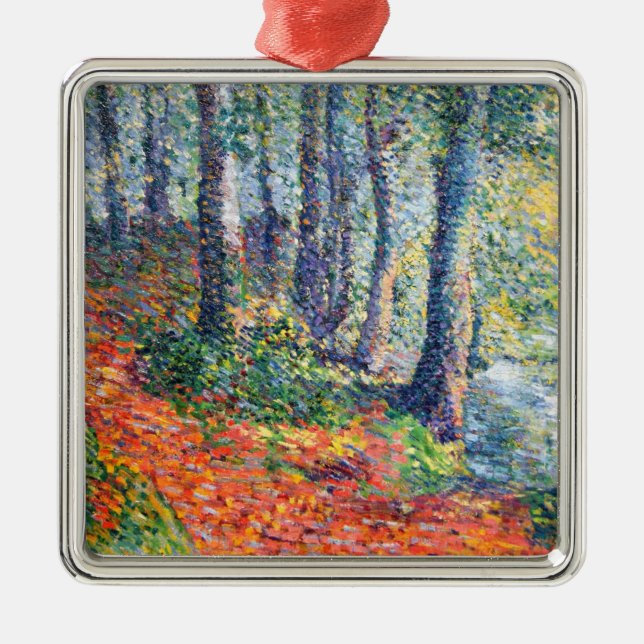 Forest Undergrowth (av Léo Gausson) Julgransprydnad Metall (Framsidan)