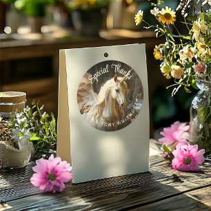 Forest Unicorn från en Romantic Fairy Tale Runt Klistermärke