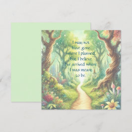 Forest Väg & Quote Kort