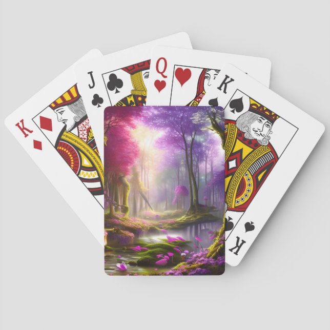 Forest Vår Magic Gnistra Fantasy Casinokort (Baksidan)
