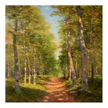 Forest Walkway omringad av Lush Greenery-Bran