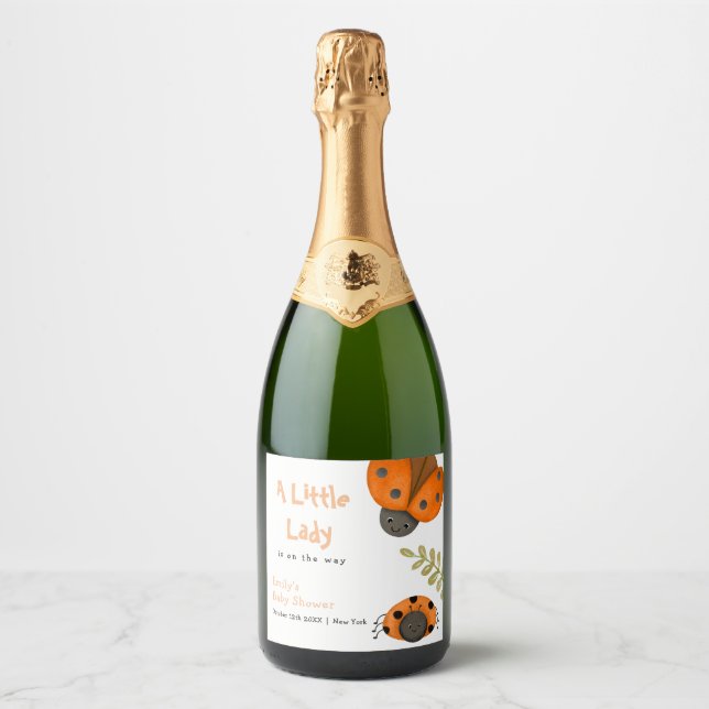 Forest Watercolor Little Ladybug Baby Shower (Framsida)