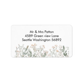 Forest Wildflowers Address Label Adressetikett