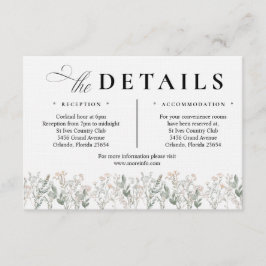 Forest Wildflowers Enclosure Card Tilläggskort