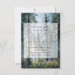 Forest Wildflowers Floral Rustic Wedding OSA Kort