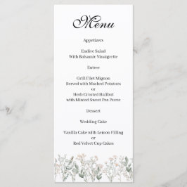 Forest Wildflowers Menu Meny