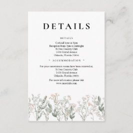 Forest Wildflowers QR Code Enclosure Card Tilläggskort