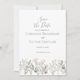 Forest Wildflowers Save the Date Announcement Inbjudningar