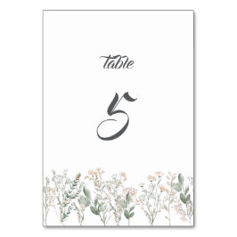 Forest Wildflowers Table Number Card Bordsnummer