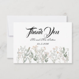 Forest Wildflowers Thank You Card Tack Kort