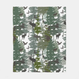 Forest Wildlife Fleecefilt