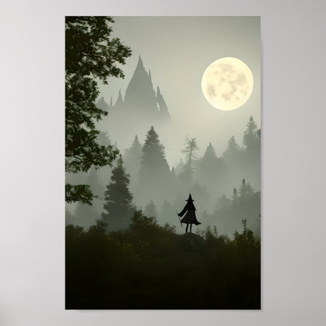 Forest Witch Art - Halloween Poster (Framsidan)