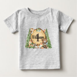 Forest Woodland Animal Birthday-skjorta T Shirt