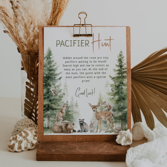 Forest Woodland Animals Nappar Hunt Sign Poster (Skapare uppladdad)