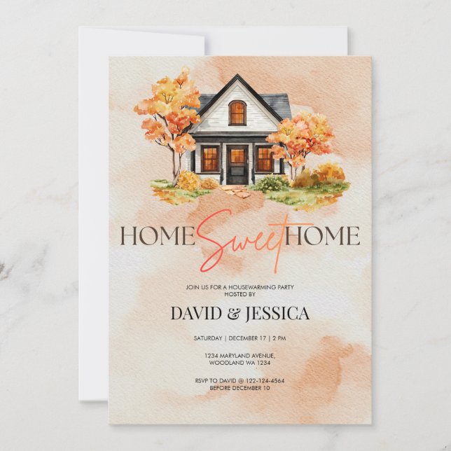 Forest Woodland Housewarming Party  Inbjudningar (Framsida)