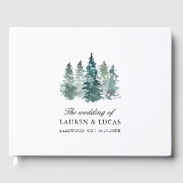 Forest Woodland Träd Gräs Tack Bröllop Gästböcker