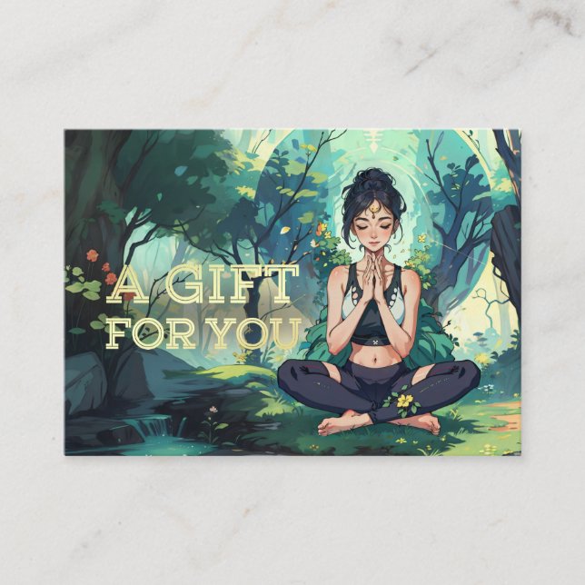 Forest Yoga Meditation Instructor Life Coach Gifts Rabattkort (Framsida)