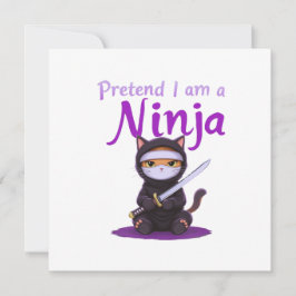 Förestå att jag är en Ninja-luddig Halloween Costu Inbjudningar