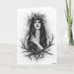 Foresta Dea Goddess hälsningskort Kort