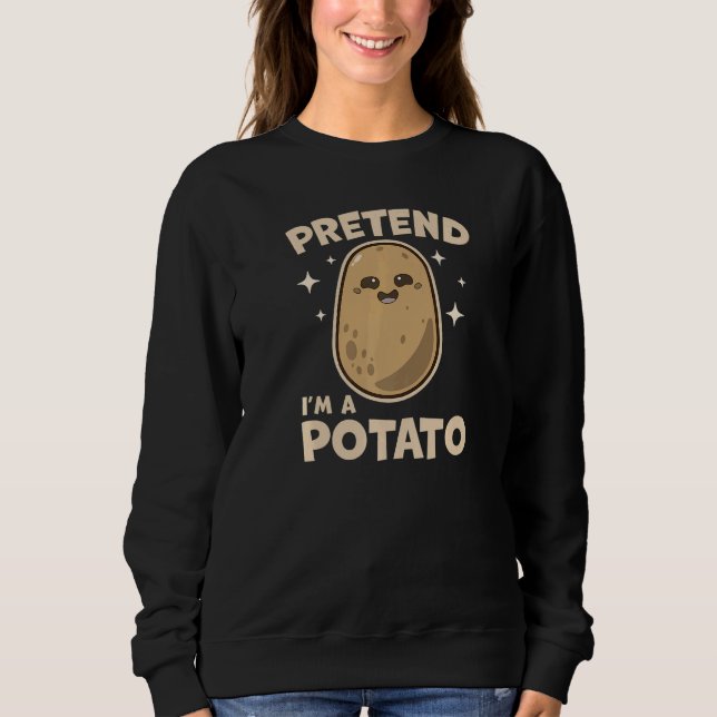 Förestå I M A Potato Lazy Halloween Costume Potat T Shirt (Framsida)