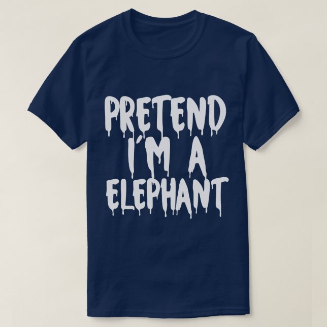 Förestå Im A Elephant Halloween Par Costume Cu T Shirt (Design framsida)
