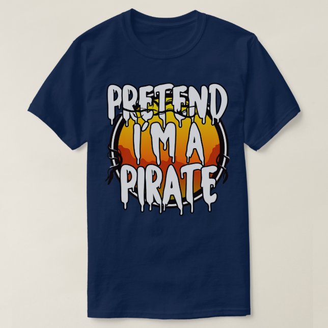 Förestå Im A Pirat Halloween Par Costume Hall T Shirt (Design framsida)