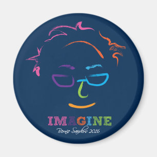Föreställ Bernie slipmaskiner 2016 - penseldrag Magnet