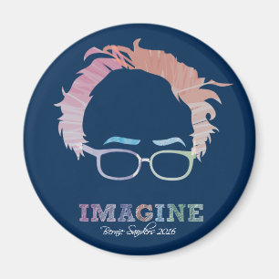 Föreställ Bernie slipmaskiner 2016 - vattenfärg Magnet