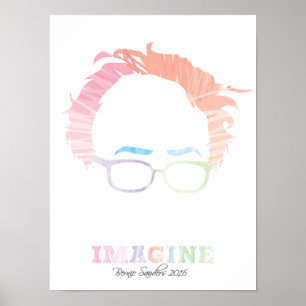 Föreställ Bernie slipmaskiner 2016 - vattenfärger Poster