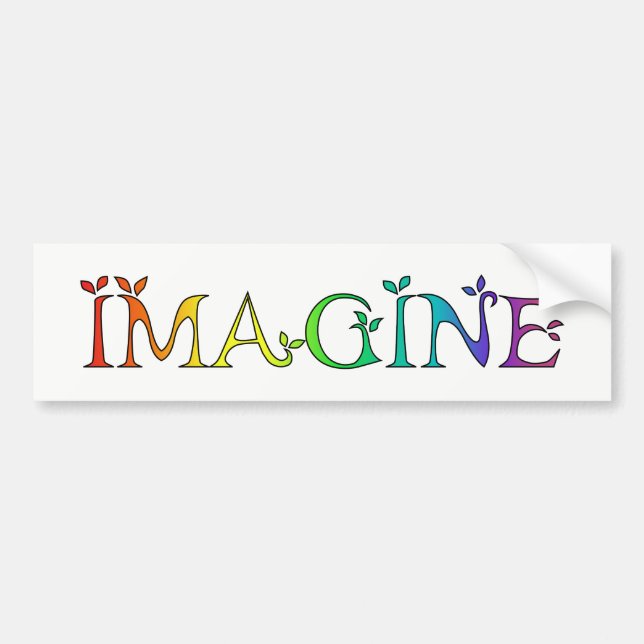 FÖRESTÄLL det inspirera meddelandet Bildekal (Framsidan)