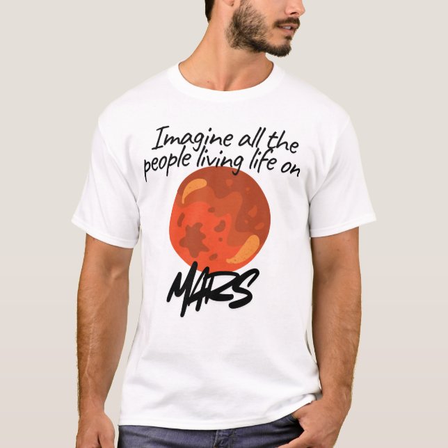 Föreställ dig alla människor som lever . t shirt (Framsida)