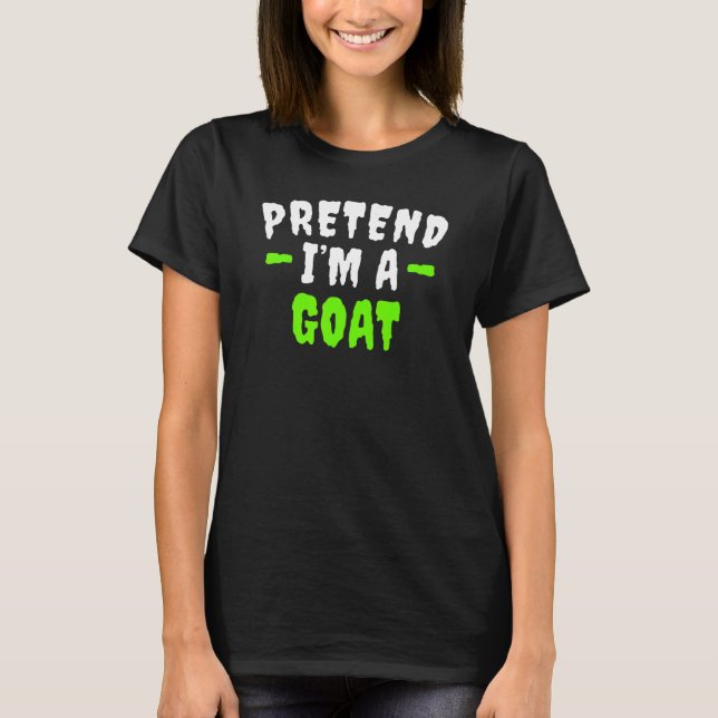 Föreställ dig att jag är get Lat halloween kostym T Shirt (Framsida)