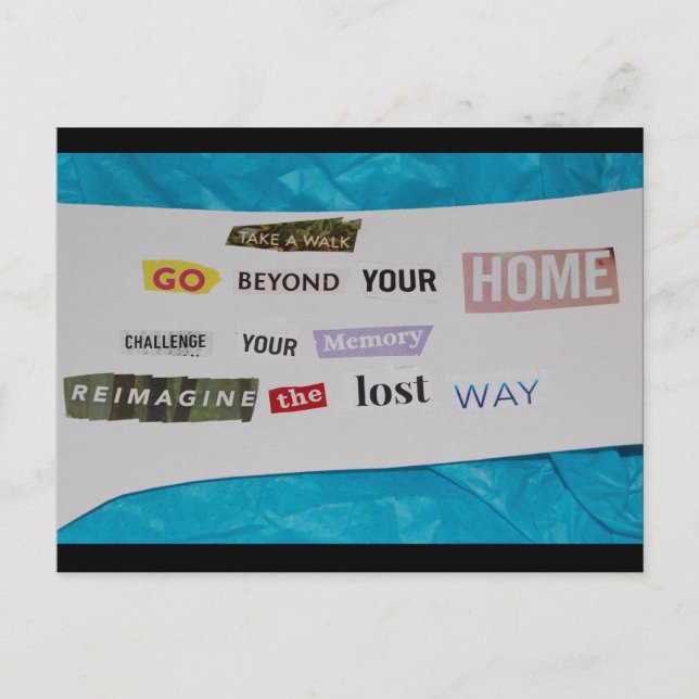 Föreställ dig borttappaden igen vykort (Framsida)