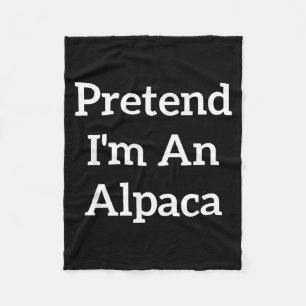 Föreställ dig en alpaca kostym lat rolig Halloween Fleecefilt