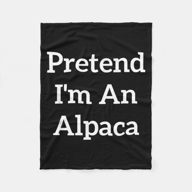Föreställ dig en alpaca kostym lat rolig Halloween Fleecefilt (Framsidan)