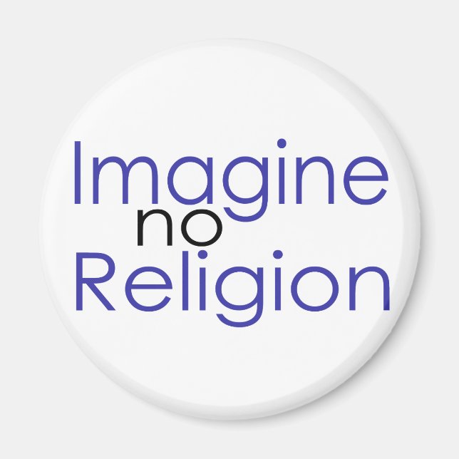 Föreställ dig ingen religion magnet (Framsidan)