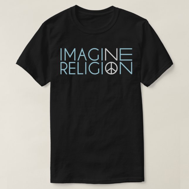 Föreställ dig ingen religion t shirt (Design framsida)
