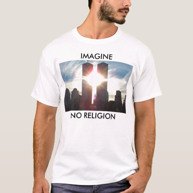 Föreställ dig, ingen religion tee shirt (Framsida)