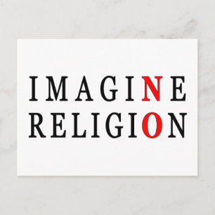 Föreställ dig ingen religion vykort