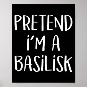 Föreställ en Basilisk kostym Roligt monster Hallow Poster