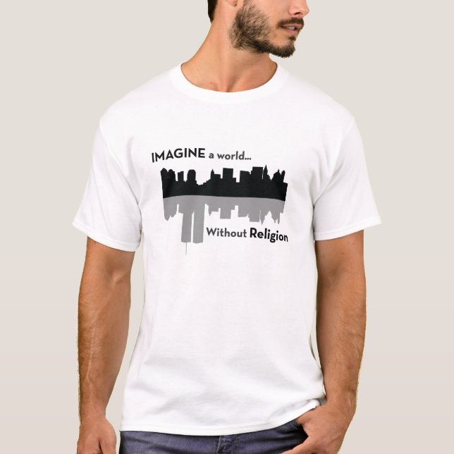 Föreställ en värld utan religion t-shirt (Framsida)