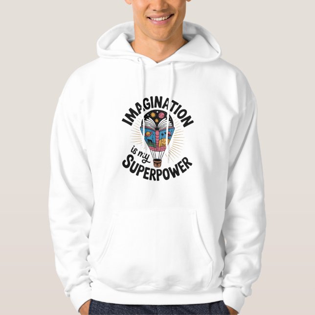 Föreställ er är min supermakt hoodie (Framsida)