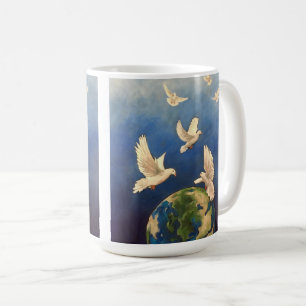 Föreställ fred kaffemugg