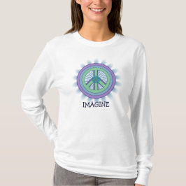 Föreställ fredlotusblommaT-tröja Tee Shirt