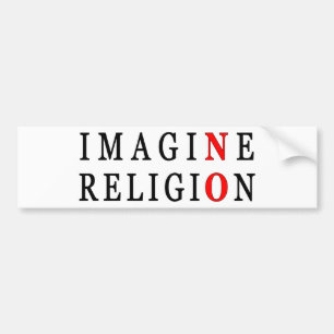 Föreställ ingen religion bildekal