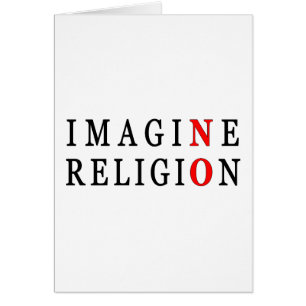 Föreställ ingen religion hälsningskort