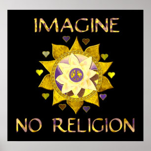 Föreställ ingen religion poster