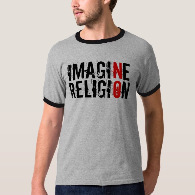 Föreställ ingen religion t shirt (Framsida)