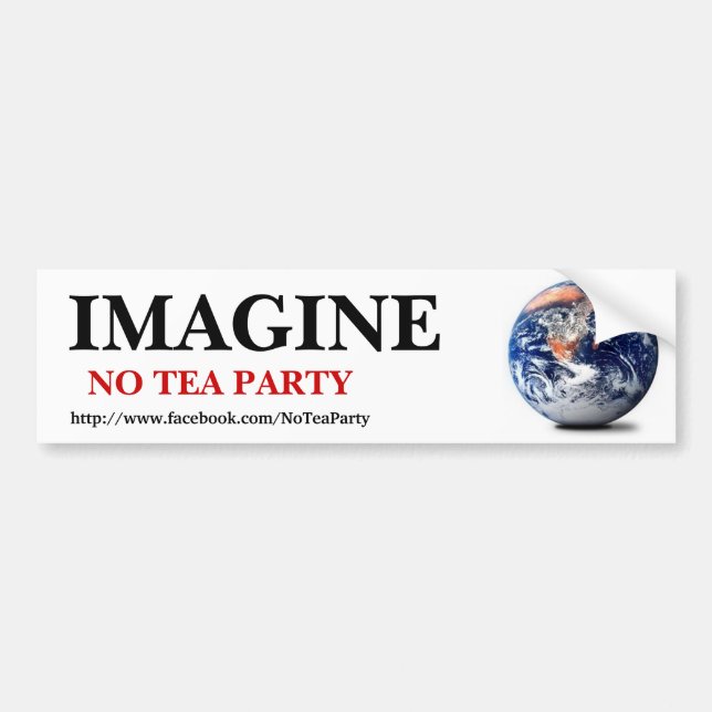Föreställ inget Teaparty Bildekal (Framsidan)